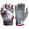 2022 Spiderz PRO Model Batting Gloves: White/Navy/Red -Baseball Gear Shop 2022SpiderzPRO White NavyBlue Red