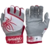 2022 Spiderz PRO Model Batting Gloves: White/Red -Baseball Gear Shop 2022SpiderzPRO White Red