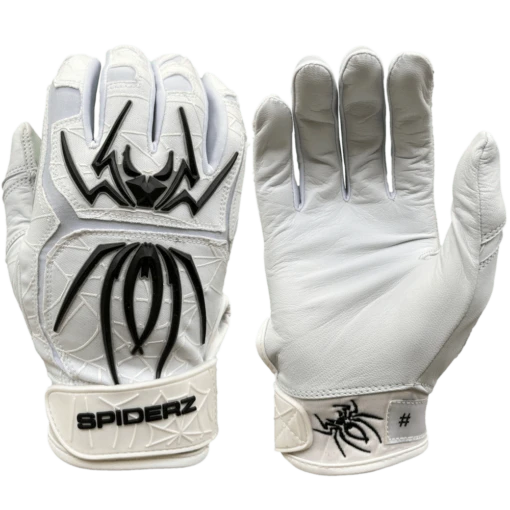 2022 Spiderz ENDITE Batting Gloves: White And Black -Baseball Gear Shop 22EnditeWhiteBlack