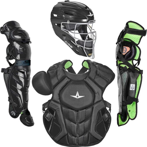 All-Star S7 AXIS (Adult) Solid Catcher's Kit NOCSAE APPROVED: CKCCPRO1XS -Baseball Gear Shop All StarS7AXIS Adult Catcher sKitNOCSAEAPPROVED CKCCPRO1XBlack