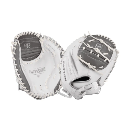 Easton Professional Collection 34" Jen Schroeder Fastpitch Catcher's Mitt: RUDI2020 -Baseball Gear Shop Jen Schro Front and Back