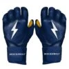 Bruce Bolt PREMIUM PRO Long Cuff Batting Gloves: Navy -Baseball Gear Shop LC NVYG HERO