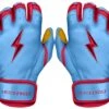 Bruce Bolt PREMIUM PRO BADER Series Short Cuff Batting Gloves: Baby Blue -Baseball Gear Shop SC HBB HERO