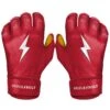 Bruce Bolt PREMIUM PRO Short Cuff Batting Gloves: Red -Baseball Gear Shop SC REDG HERO