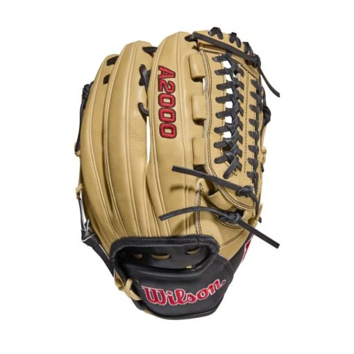 2022 Wilson A2000 D33 11.75" Pitcher's Baseball Glove: WTA20RB22D33 -Baseball Gear Shop WBW100393 0 A2000 Leather D33 1175 Blonde Black.png.cq5dam.web .1200.1200