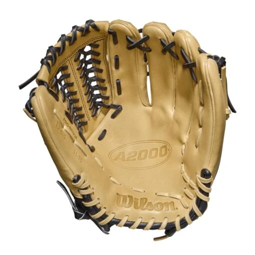 2022 Wilson A2000 D33 11.75" Pitcher's Baseball Glove: WTA20RB22D33 -Baseball Gear Shop WBW100393 1 A2000 Leather D33 1175 Blonde Black.png.cq5dam.web .1200.1200