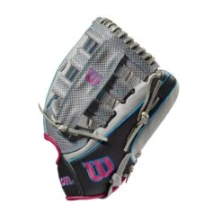 Wilson A2000 SCSP13SS 13" Slowpitch Softball Fielding Glove: WBW10040213 -Baseball Gear Shop WBW100402 2 A2000 SP13 SC 13 GreyDimpled GreySS BlackSS.png.cq5dam.web .1200.1200