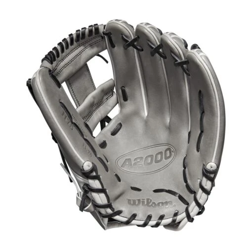 2022 Wilson A2000 H75 11.75" Infield Fastpitch Softball Glove: WTA20RF22H75 -Baseball Gear Shop WBW100437 1 A2000 FP IF H75 1175 Grey White.png.cq5dam.web .1200.1200