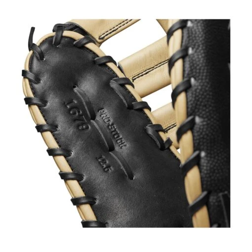 2023 Wilson A2000 1679 Super Skin 12.5" Baseball First Base Mitt: WBW100979125 -Baseball Gear Shop WBW100979 6 A2000 1B 1679SS 125 Black BlackSS Blonde.png.cq5dam.web .1200.1200