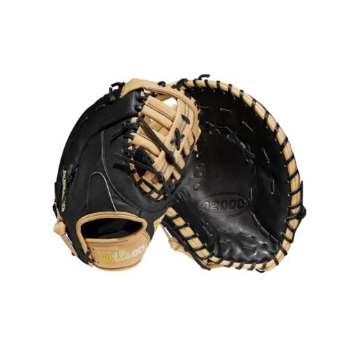 2023 Wilson A2000 1679 Super Skin 12.5" Baseball First Base Mitt: WBW100979125 -Baseball Gear Shop WBW100979 8 A2000 1B 1679SS 125 Black BlackSS Blonde.png.cq5dam.web .1200.1200