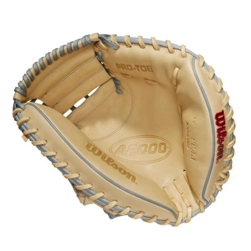 2023 Wilson A2000 PF33 Super Skin 33" Baseball Catcher's Mitt: WBW10098433 -Baseball Gear Shop WBW100984 1 A2000 C PF33SS 33 GreySS Blonde.png.cq5dam.web .1200.1200