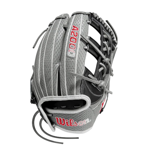 2023 Wilson A2000 FP75SS 11.75" Infield Fastpitch Glove: WBW1009911175 -Baseball Gear Shop WBW100991 0 A2000 FP FP75SS 1175 GreySnakeSS Black Red