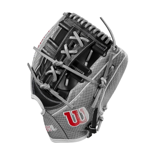 2023 Wilson A2000 FP75SS 11.75" Infield Fastpitch Glove: WBW1009911175 -Baseball Gear Shop WBW100991 2 A2000 FP FP75SS 1175 GreySnakeSS Black Red