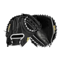 2023 Wilson A2000 M1DSS 33.5" Baseball Catcher's Mitt: WBW100995335 -Baseball Gear Shop WBW100995 8 A2000 C M1DSC 335 BlackSS BlackDimple White WilsonGold