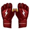 Bruce Bolt PREMIUM PRO Long Cuff Batting Gloves: Maroon -Baseball Gear Shop premium pro long cuff batting gloves maroon brucebolt 750127