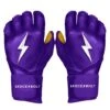 Bruce Bolt PREMIUM PRO Long Cuff Batting Gloves: Purple -Baseball Gear Shop premium pro long cuff batting gloves purple brucebolt 331309